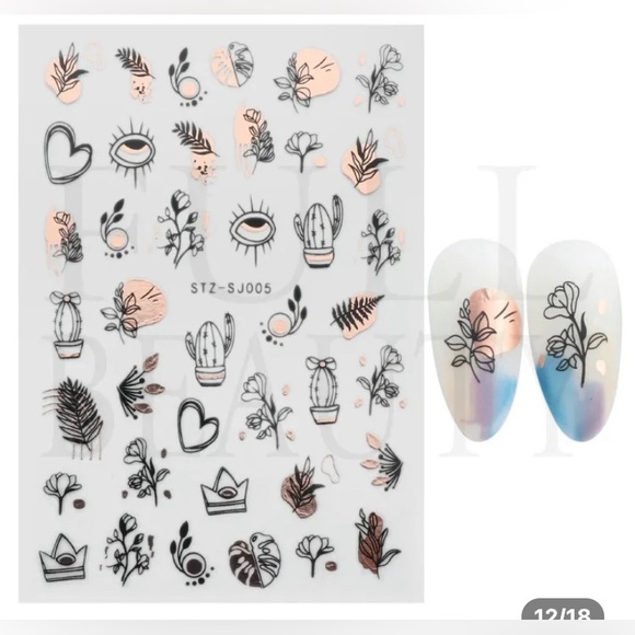 Nails Decals - NEW - Pk of 9 - Picture 3 of 11